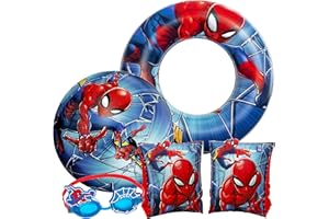 TOPLINE Swimming Pool Inflatables for Kids - Girls & Boys Pool Float Bundle of 20" Beach Ball, Arm Bands, Googles & Swim Ring Tube for Swimming Pool Activities, Water Park, Beach Games