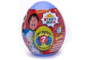 RYAN'S WORLD Giant Egg – Series 7 - Giant Egg is Filled with Surprises – Be just Like Ryan When unboxing – 4 Figures