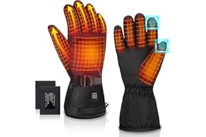 DISTANCEE Rechargeable Heated Gloves for Men or Women, 3.7V 4000mAh Electric Battery Self-Heating Gloves for Winter Sports Motorcycle Ski Biking Hiking, Reusable Outdoor Work Hand Warmer