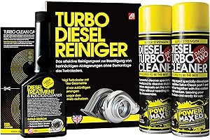 ‎POWER MAXED Power Maxed Turbo Diesel Reiniger – 3-in-1 Reinigungsset für VTG-Turbolader – Entfernt Ablagerungen & Ruß ohne Ausbau – Für Diesel-Fahrzeuge mit variabler Turbogeometrie