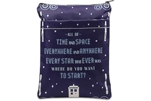 BWWKTOP David Doctor Buchhülle Doctor TV-Show Fans Geschenke All Of Time And Space Everywhere And Anywhere David Doctor Buchhüllen Buchschoner (Time And Space)