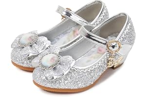 Eleasica Shoes for Children Princess Elsa Ballerinas Girls Frozen Birthday Sandals Princess Shoes Christmas Party Flat Closed Toe Carnival