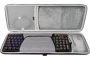 GEEKRIA 90%-96% Keyboard and Mouse Case, Hard Shell Travel Carrying Bag for 100 Keys Computer Mechanical Keyboard and Mouse Combo Case, Compatible with ASUS ROG Strix Scope II 96, Aula F99