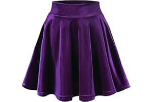 Urban GoCo Donna Vintage Svasata Mini Gonna da Pattinatrice Versatile Elastica di Velluto Gonna