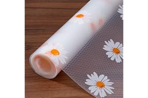 ZLLKEJI Alfombrilla para Cajón Cocina Antideslizante Estera del Refrigerador Impermeable Cuttable Reutilizable Forro para Cajones de Armario Lavable Protector Muebles 30 * 500Cm