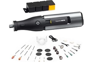 ‎HOTO HOTO 12V Multifunktionswerkzeug Set inkl. 37 Zubehörteile, Variable Drehzahl 5.000–35.000 U/min – zum Schneiden, Schleifen, Gravieren, Polieren, Schärfen, Reinigen und Schnitzen