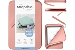 Strapsicle Embrague de Silicona para Kindle y lectores electrónicos, Bolsa Multiusos para teléfono, Cartera y Llaves, se Adapta a Kindles, Kobos, Nook, Paperwhite de 6.8 Pulgadas, iPad Mini 6,