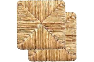 Tomaino - Asientos de paja para sillas de 37 x 37, recambio de sillas de paja, fondos de paja para sillas - (2 unidades)