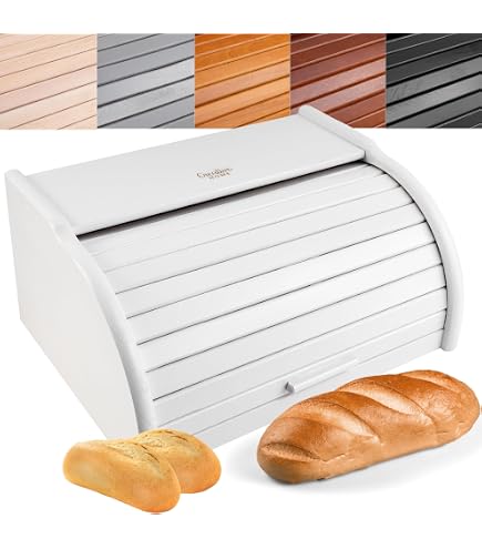 Contenitore Per Pane KLAUSBERG In Acciaio Nero Opaco E Legno Chiaro – Design Moderno, 23,5x35,5x21 Cm - 4