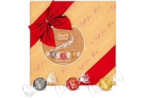 Lindt Lindor Assorted Chocolate Wrapped Gift Box – Large 287g – Smooth Melting Truffles – 2025 Christmas, Gift for Him & Her, Birthday, Thank You
