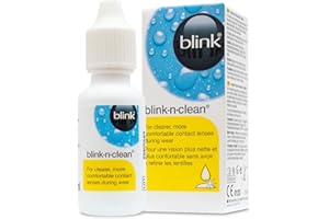 Blink-n-Clean Contact Lens Eye Drops for Dry Contact Lenses - Instant Cleaning and Moisturising for Dry Eyes - Refreshing & Lubricating Eye Drops Helps Maintain Lens Comfort, 15 ml
