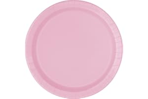 UNIQUE INDUSTRIES Unique Party talerz na imprezę, 21,9 cm, 16 sztuk, kolor babyrosa