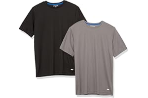 Amazon Essentials Men's Active Performance Tech T-Shirt (Available in Big & Tall), Pack of 2