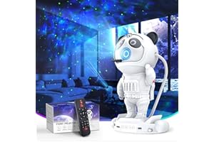 NISIYAMA Astronauta Proiettore Stelle Soffitto, Led Galaxy Projector Musicale Lampada Stella con Telecomando e Timer Spaziale Cielo Stellato Luce Galassia Bambini Adulti Nebulosa Luci Notturna