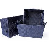 whitmor woven strap storage baskets