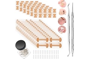 MINSHUXI 152 Stück Eingewachsene Zehennägel Werkzeug Set Zehennagelkorrektur Patch Zehennagel Feile Gebogen Zehennagel Spange Eckenheber und Nagelfeile Pediküre Werkzeuge Paronychie Korrektor