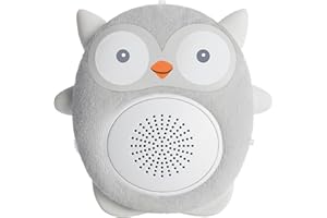 SoundBub by WavHello, White Noise Machine and Bluetooth Speaker | Portable and Rechargeable Baby Sleep Sound Soother – Ollie The Owl, Grey