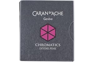 Caran D'Ache 8021-080 - Pack de 6 cartuchos de tinta estilográfica, color rosa divino
