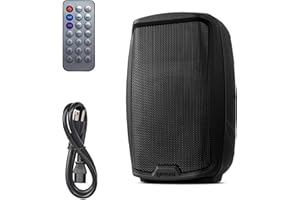 Gemini Sound AS-2108BT Active Bluetooth PA System, altavoces de Woofer de 8 pulgadas de WATTS 500W WATTS DJ altavoces, SD, USB, entrada / salida XLR, micrófono de 2 x 1/4 pulgadas