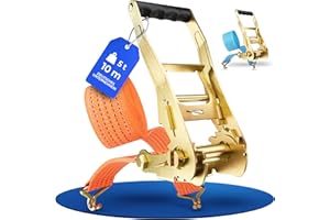 ‎SUG SEYMAN UTENSILS GERMANY Spanngurt mit Ratsche und Haken (10m, 5t) TÜV/GS geprüft Ratschen-Zurrgurt mit Ratschensystem - 50 mm Bandbreite – Ratschengurte zur Befestigung als Ladungssicherung für Anhänger, LKW, PKW, Transport