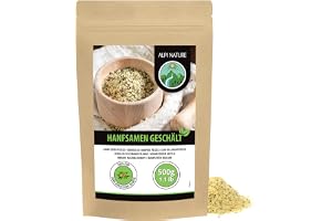 Hampfrön skalade (500g), hampfröhjärtan helt 100% naturlig, utan tillsatser, vegan