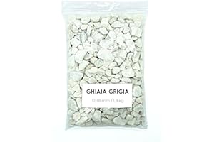 Landare Ghiaia Bianco 1,8Kg - Ghiaia per Acquario - Sassolini Decorativi per Vasi - Sassi Decorativi per Vasi - Ghiaia per Vasi - Sassolini per Acquario - Ghiaia per Giardino (12-18 mm)