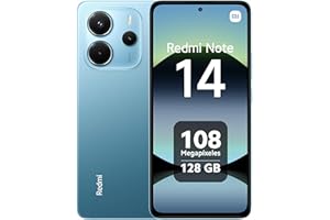 XIAOMI Redmi Note 14 - Smartphone de 6+128GB, Pantalla de 6.67" AMOLED FHD+ 120Hz, MediaTek Helio G99-Ultra, cámara de 108MP, TurboCharge 33W, 5500 mAh, Cargador no Incluido, Azul (Versión ES)