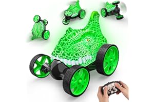 ZERO-G ROADSTER Voiture Telecommandée Enfant, Jouet Garcon 3 4 5 6 7 8 9 Ans Jeux Enfant Cadeau Fille Garcon 3-12 Ans, Voiture Dinosaure Camion Radiocommandée Rechargeable 360°Rotation RC Car Extérieur Intérieur