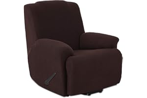 TIANSHU Funda reclinable de 1 Plaza, Fundas reclinables elásticas, Protector Funda Sillón Relax, Funda Cubre Sofá, Fundas de sofá Lavables y elásticas para Muebles (Chocolate)