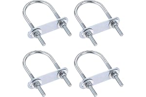 sourcing karta rund bult U 1,57"(40mm) inre bredd 90 mm stållängd M6 med mutter bricka 4 uppsättningar