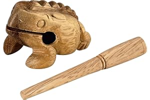 NINO PERCUSSION Meinl NINO517 2 1/4 inch Extra Small Wood Frog Guiros - Natural Finish