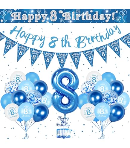 ByShane - Verjaardagsdecoratie 40 jaar blauw goud - 15 stuks, 30 cm - Feestdecoratie voor 40e verjaardag jongens meisjes dames heren kopen