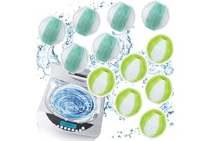 LANMUSIC Tierhaarentferner für Wäsche, 12 STÜCKE Waschbälle, Haustierhaarentferner Waschmaschinen, Wiederverwendbarer Tierhaarentferner für Wäsche, Tierfell-Wäschefänger-Haarentferner