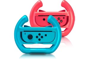 ADZ 2 x Red and Blue Switch Steering wheel compatible with Nintendo Switch Mario Kart