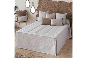 Lanovenanube Colcha edredón MANISES - Cama 135Cm - Color Beig