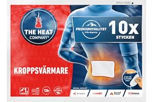 THE HEAT COMPANY kroppsvärmare värmeplåster rygg och hals – 12 timmar värme | 100 % naturlig, extra varm, omedelbart användbar, kroppsvärmare axlar, ryggvärmare, luftaktiverad, 10, 20 eller 40 stycken