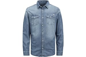 JACK & JONES herr Jjesheridan skjorta L/S jeansskjorta (1-pack)