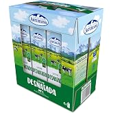 Central Lechera Asturiana Skimmed Milk UHT Brik Pack 6x1L