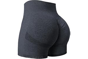 YEOREO Women Gym Short High Waist Tummy Control Scrunch Butt Seamless Workout Butt Lifting 5" Cycling Shorts