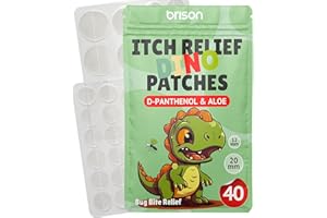 Brison Bug Bite Itch Relief Patches - 40 Counts Insect Mosquito Stickers Natural D-Panthenol Formula Indoor Camping Essentials for Kids Adults (Small) (Small)