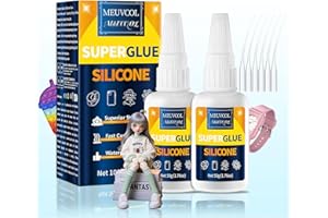 MEUVCOL Silikonkleber 100g – Transparent & Wasserfester Silikon Kleber für Silikonkautschuk,Puppen,Modelle, Kunststoff, TPU, TPR – Außen & Innen Schnell Haftender Silikonkleber Für Holz,Metall,Haut,Auto,Küche