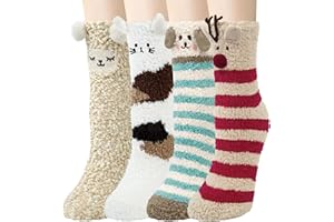 YSense Snug Calze Donna Invernali Termiche Calzini di Natale Regalo peluche Caldi Calzini Spessi Ragazza Amico Mamma Moglie Compleanno San Valentino Festa della mamma Regalo