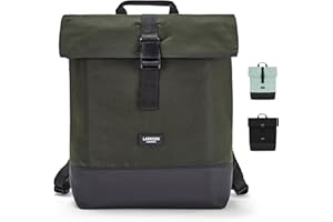 LARKSON Zaino Donna Uomo - Tammo - Borsa per PC Portale, Lavoro, Università e Viaggio - Rolltop Leggero - Impermeabile