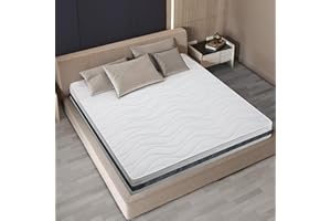 THE WHITE STONE Materac 160 x 200 z pianki waterfoam, hipoalergiczny | Wysokość 20 cm | Wypełnienie z waty i pokrycie z przewiewnej tkaniny 3D, przeciwko roztoczom i grzybom | Wyprodukowany we Włoszech