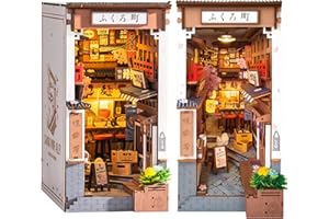 Rolife Book Nook DIY Maquette en Bois Adulte avec Lumières Allée des Vins de Sakura Puzzle 3D Miniature Maison à Construire Serre-Livres Diorama Décoration Livre Bibliothèque Salon