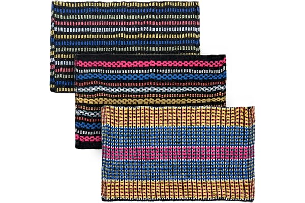 Story@Home Door Mat Set of 3, Anti-Skid Cotton Blend Kitchen Rugs, 60 x 40 cm, Multi Color Mix N Match Design, Best Kitchen Accessories Items for Home & Bathroom, Perfect Door mats for Home Combo