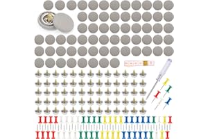 AERZOUSER 65 Stück Dachhimmel Reparatur, Auto Reparatur Nieten Set, Universal Auto Dach Nieten, Dachhimmel Reparatur Knopf, Auto Dach Knöpfe mit Stecknadeln Schraubendreher Maßband für Alle Autos, Grau