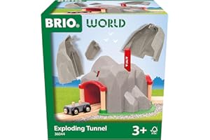BRIO World - Set Galleria Esplosiva, Set Costruzioni Trenino in Legno, Giocattolo per Bambino e Bambina 3+ Anni