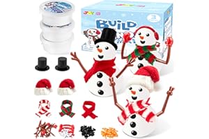 JOYIN Zestaw do samodzielnego wykonania bałwana do zbudowania bałwana, zestaw 3 świątecznych rękodzieła, na Boże Narodzenie, prezenty świąteczne dla dzieci, zabawne zabawki dla dzieci