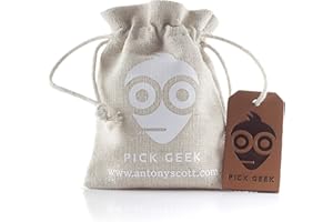 Pick Geek Assorted Guitar Picks | 51 Premium Quality Picks Plectrums For Your Electric, Acoustic, or Bass Guitar | X Heavy, Heavy, Medium, Thin | Gifted in a Unique Linen Pick Bag